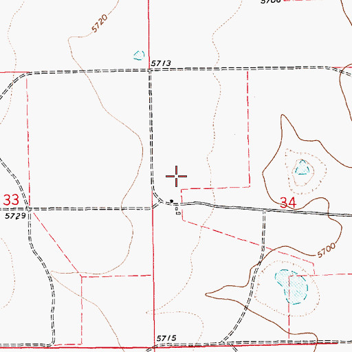 Topographic Map of Gard, NM