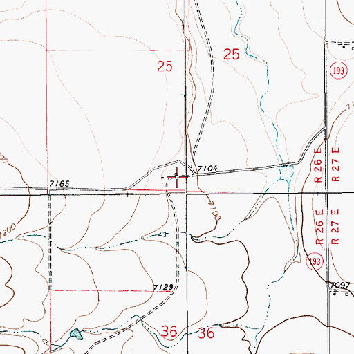 Topographic Map of Hennegan, NM
