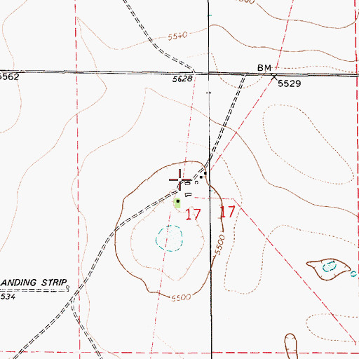 Topographic Map of Clavel, NM