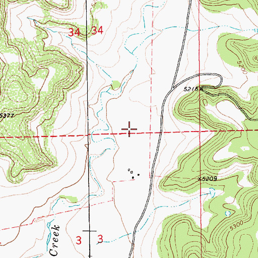 Topographic Map of Carter, NM