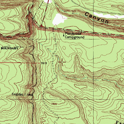 Topographic Map of Ponderosa Group Campground, NM
