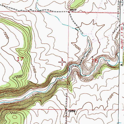 Topographic Map of Dawson, NM