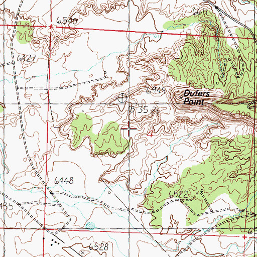 Topographic Map of Dufers Point, NM