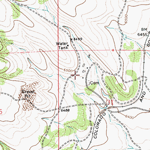 Topographic Map of Dougherty, NM