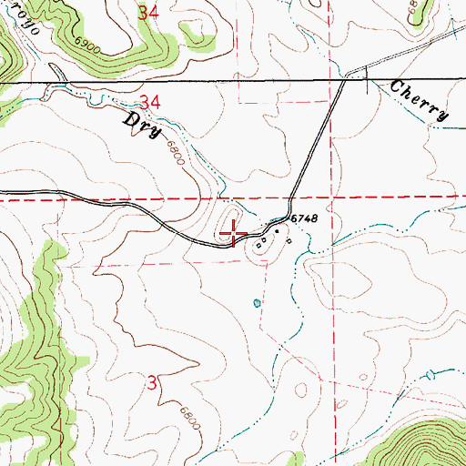 Topographic Map of Doherty, NM