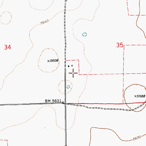 Topographic Map of Pagett, NM