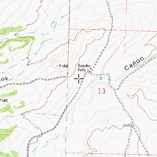 Topographic Map of Pea, NM