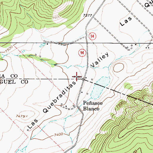 Topographic Map of Pea, NM