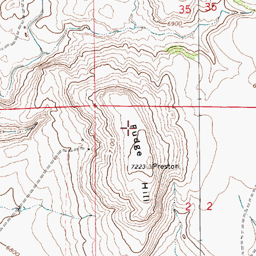 Topographic Map of Roundtree, NM