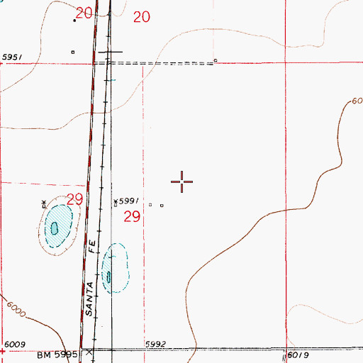 Topographic Map of Robinson, NM