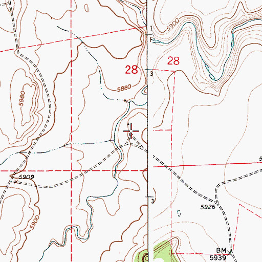 Topographic Map of Red River Ranch, NM
