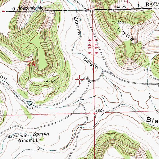 Topographic Map of Whitley, NM