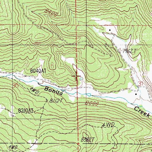 Topographic Map of Waldoguara, NM