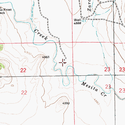 Topographic Map of Walker, NM