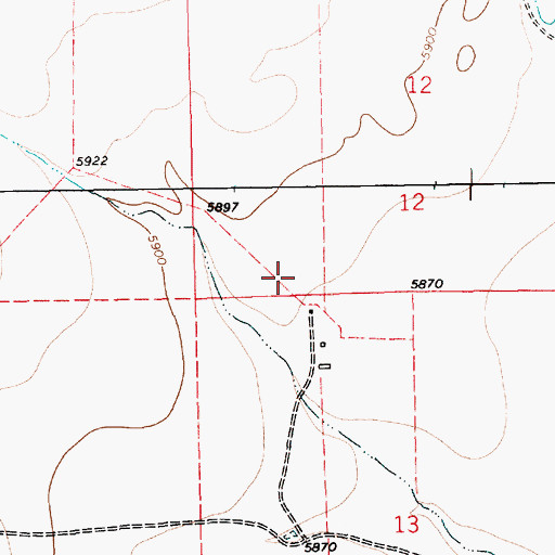 Topographic Map of Chambers, NM