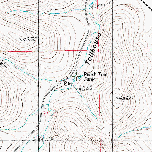 Topographic Map of Peach Tree Tank, AZ