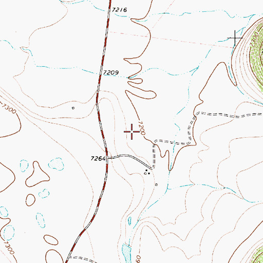 Topographic Map of Calverts, NM