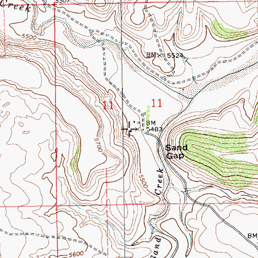 Topographic Map of Thomas, NM