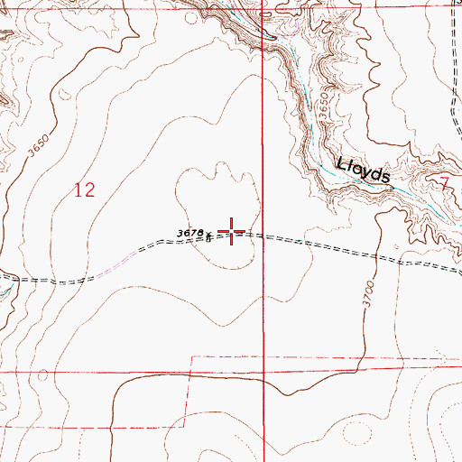 Topographic Map of 10822 Water Well, NM