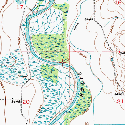Topographic Map of 10849 Water Well, NM