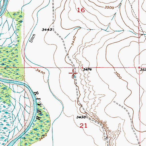 Topographic Map of 13435 Water Well, NM
