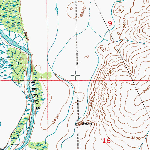Topographic Map of 10843 Water Well, NM