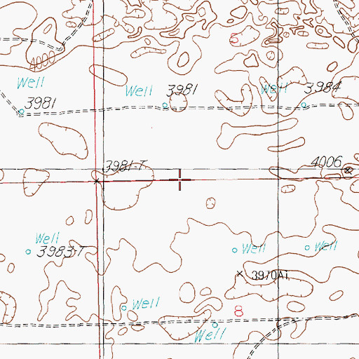 Topographic Map of 12205 Water Well, NM