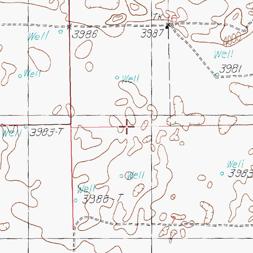 Topographic Map of 12206 Water Well, NM