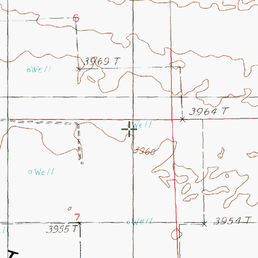Topographic Map of 11713 Water Well, NM