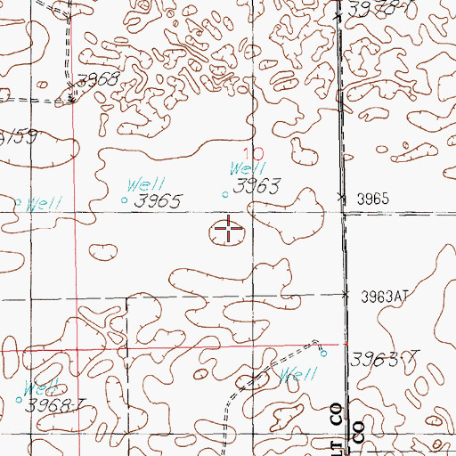 Topographic Map of 11740 Water Well, NM