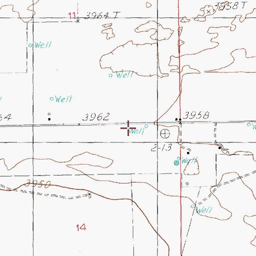 Topographic Map of 12688 Water Well, NM