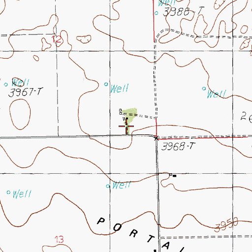Topographic Map of 11596 Water Well, NM