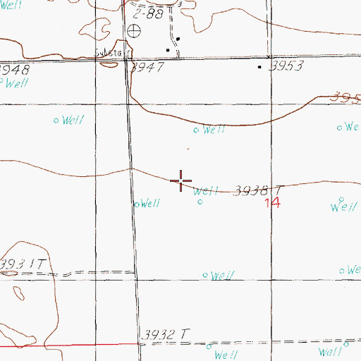 Topographic Map of 10113 Water Well, NM