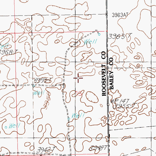 Topographic Map of 10960 Water Well, NM