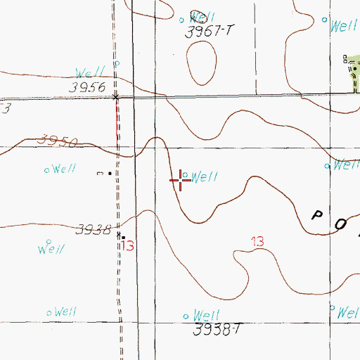 Topographic Map of 11716 Water Well, NM