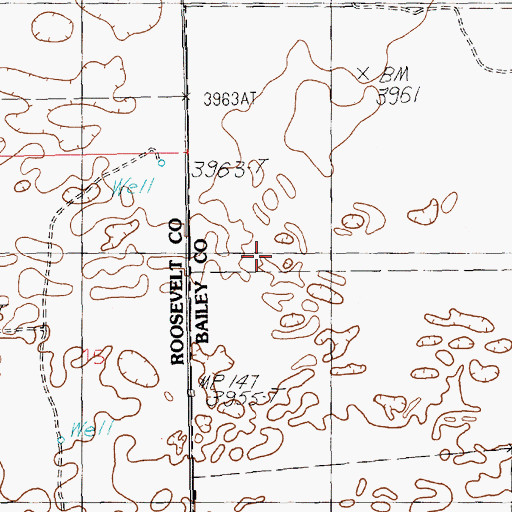 Topographic Map of 11741 Water Well, NM