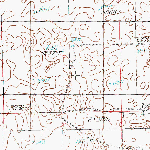 Topographic Map of 12200 Water Well, NM