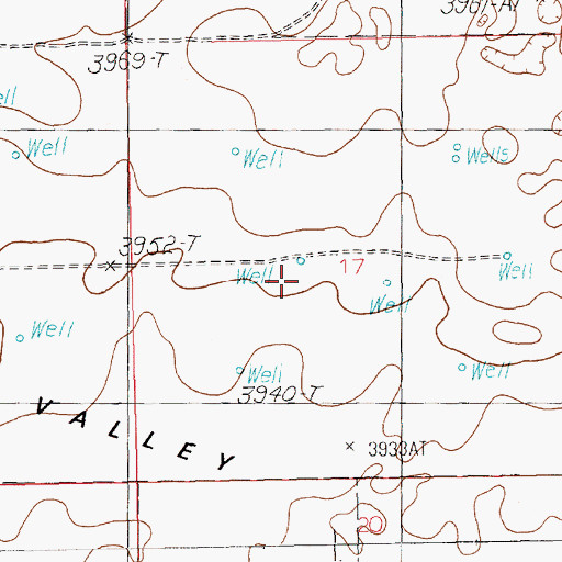 Topographic Map of 12516 Water Well, NM