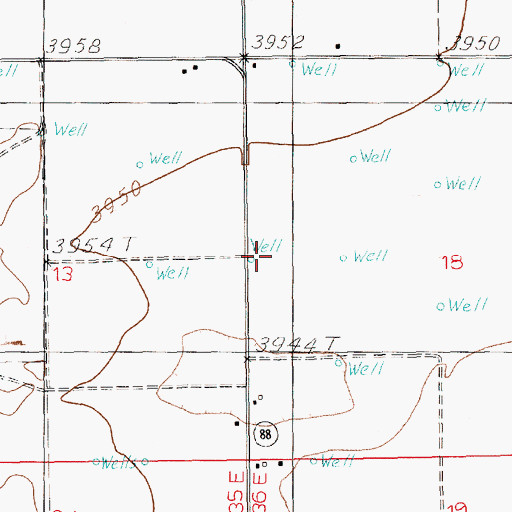Topographic Map of 10115 Water Well, NM