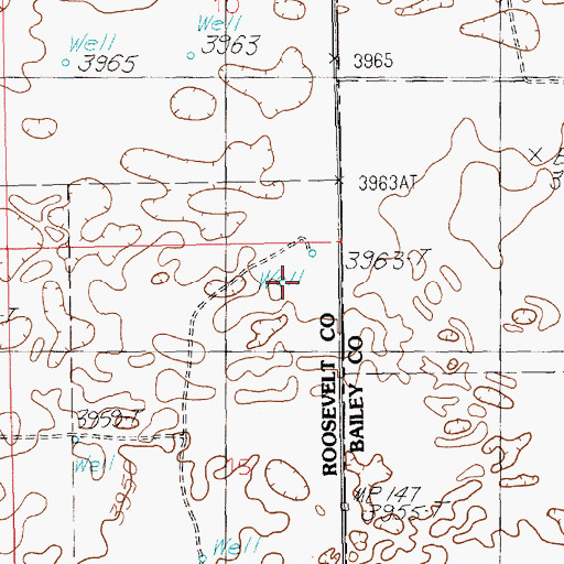 Topographic Map of 12526 Water Well, NM