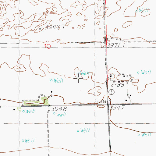 Topographic Map of 11715 Water Well, NM
