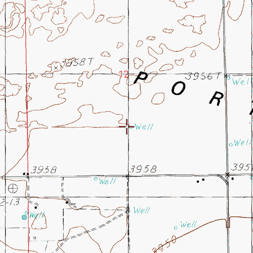 Topographic Map of 11683 Water Well, NM