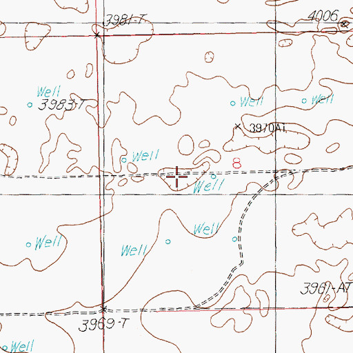 Topographic Map of 12198 Water Well, NM
