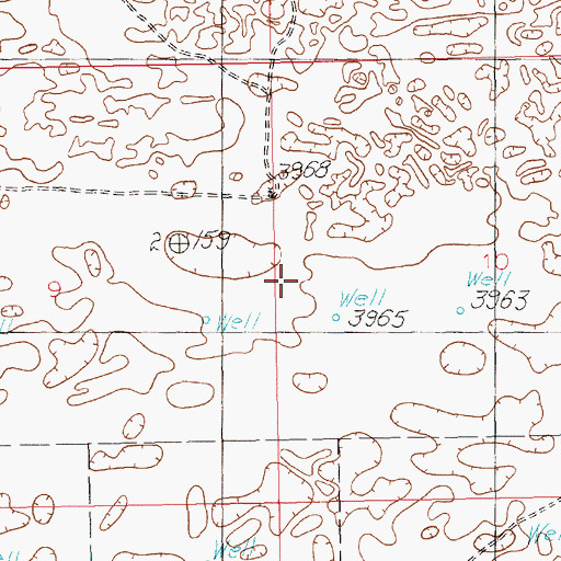 Topographic Map of 10958 Water Well, NM
