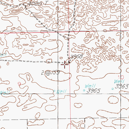 Topographic Map of 12697 Water Well, NM