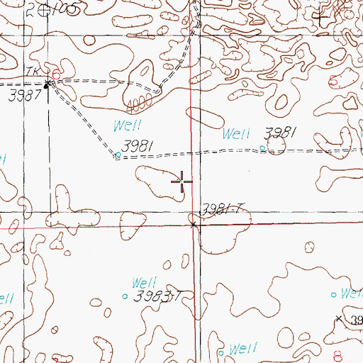 Topographic Map of 10955 Water Well, NM