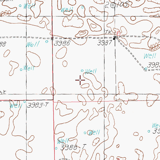 Topographic Map of 11739 Water Well, NM
