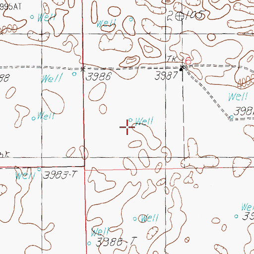 Topographic Map of 11738 Water Well, NM