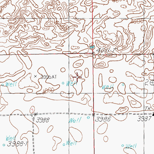 Topographic Map of 10846 Water Well, NM