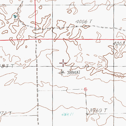 Topographic Map of 11681 Water Well, NM